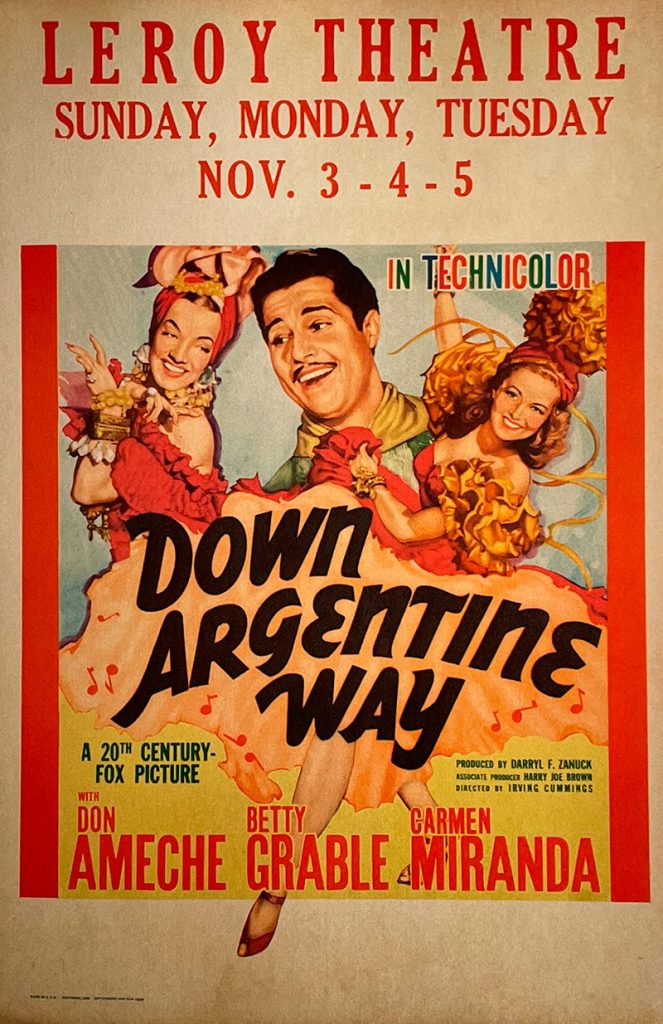 Cartaz original do filme Argentine Way (Window Card)